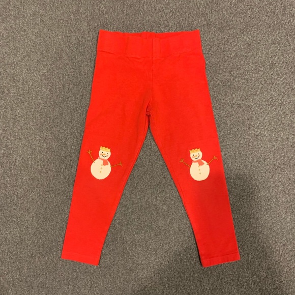 Mini Boden Snowman Appliqu Leggings 